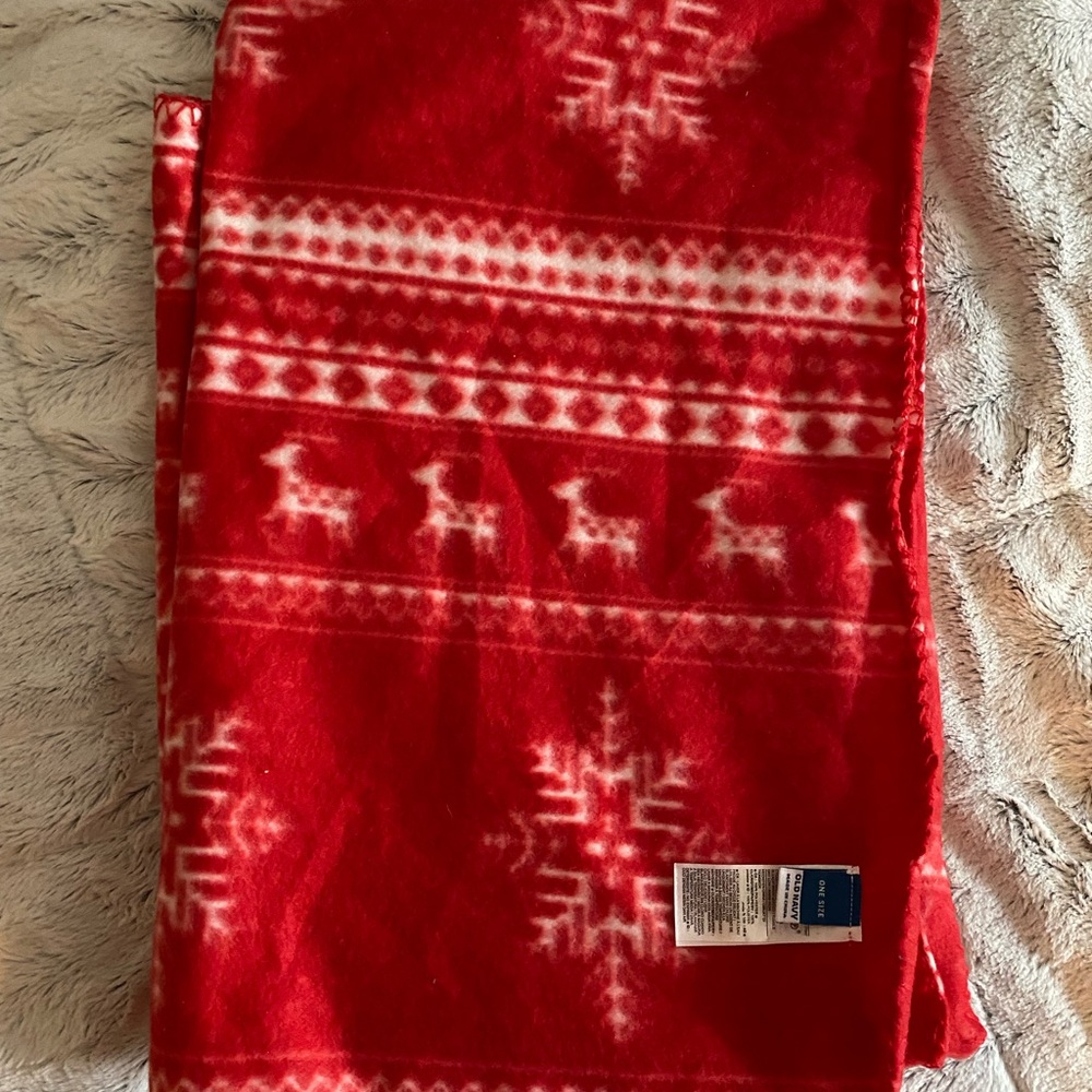 Old Navy Red and White Blanket